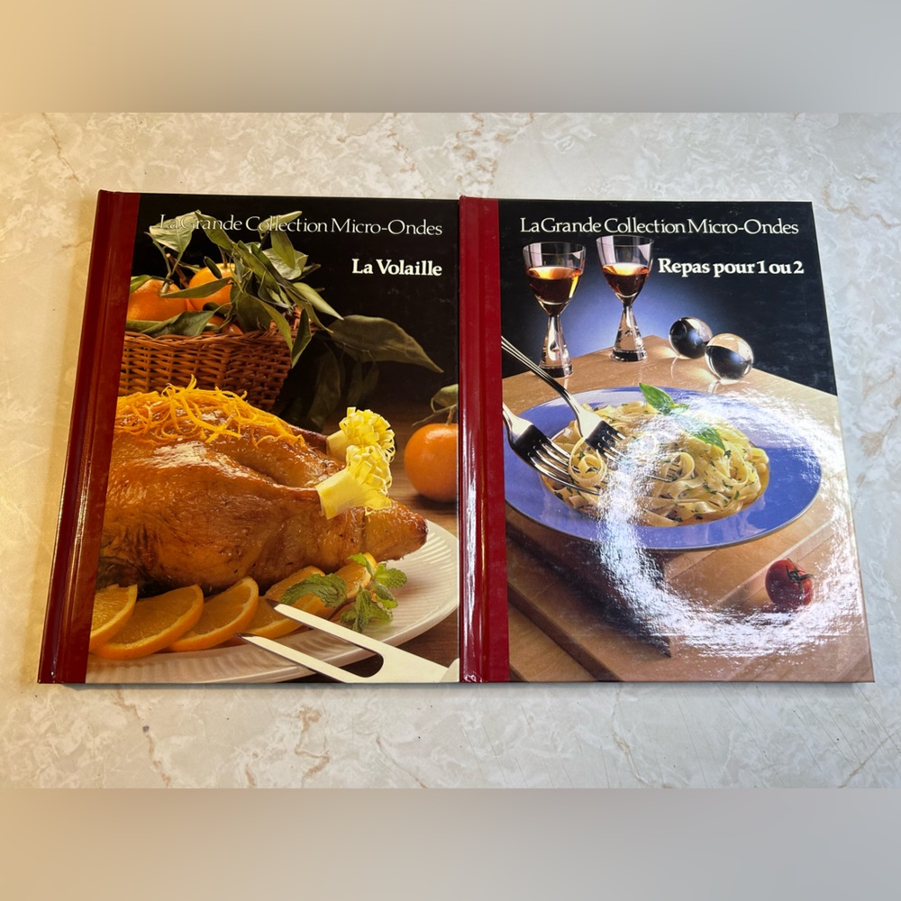 vintage 1988 microwave magic hardcover cookbook bundle books 2 and 22 French